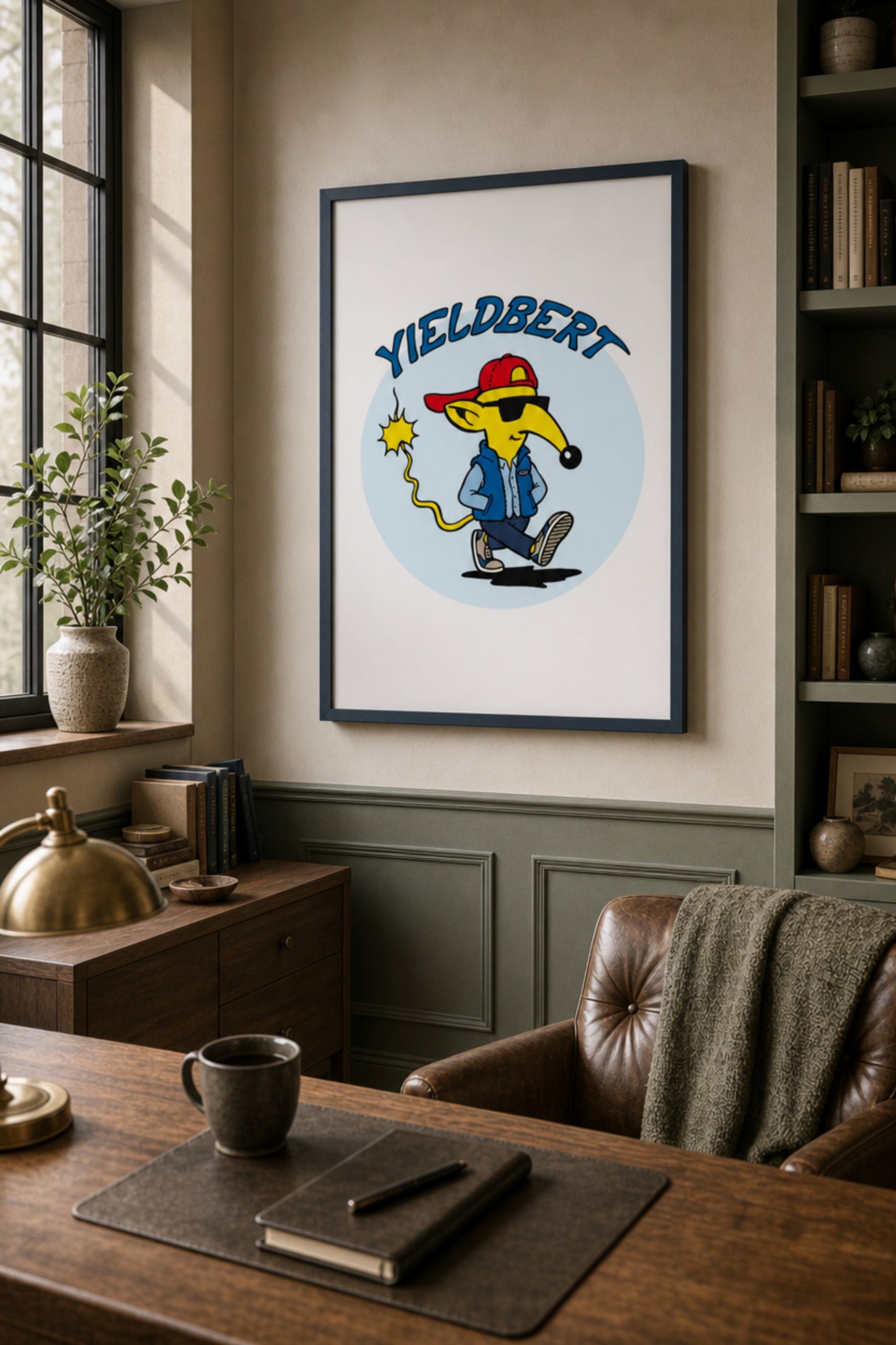 "Yieldbert" yield-investing matte poster