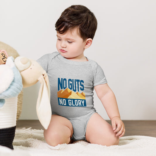 Baby bodysuit with the words No Guts No Glory