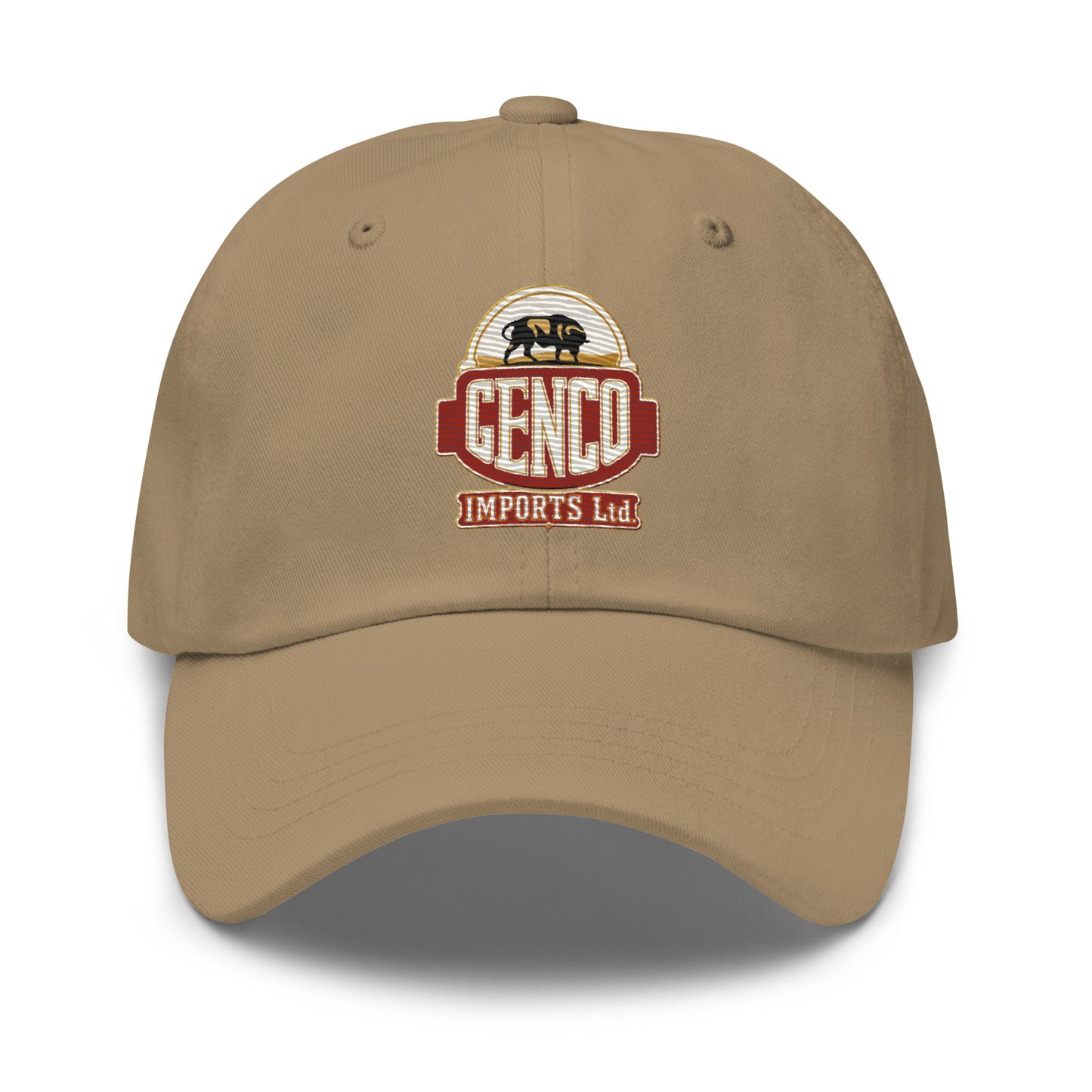 "The Godfathers Genco Imports" front company design on a dad hat