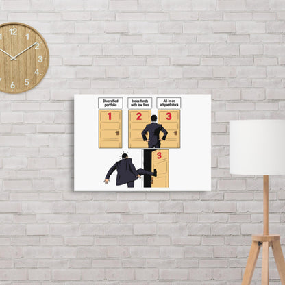 "Door 1, 2, 3" decision-making matte poster