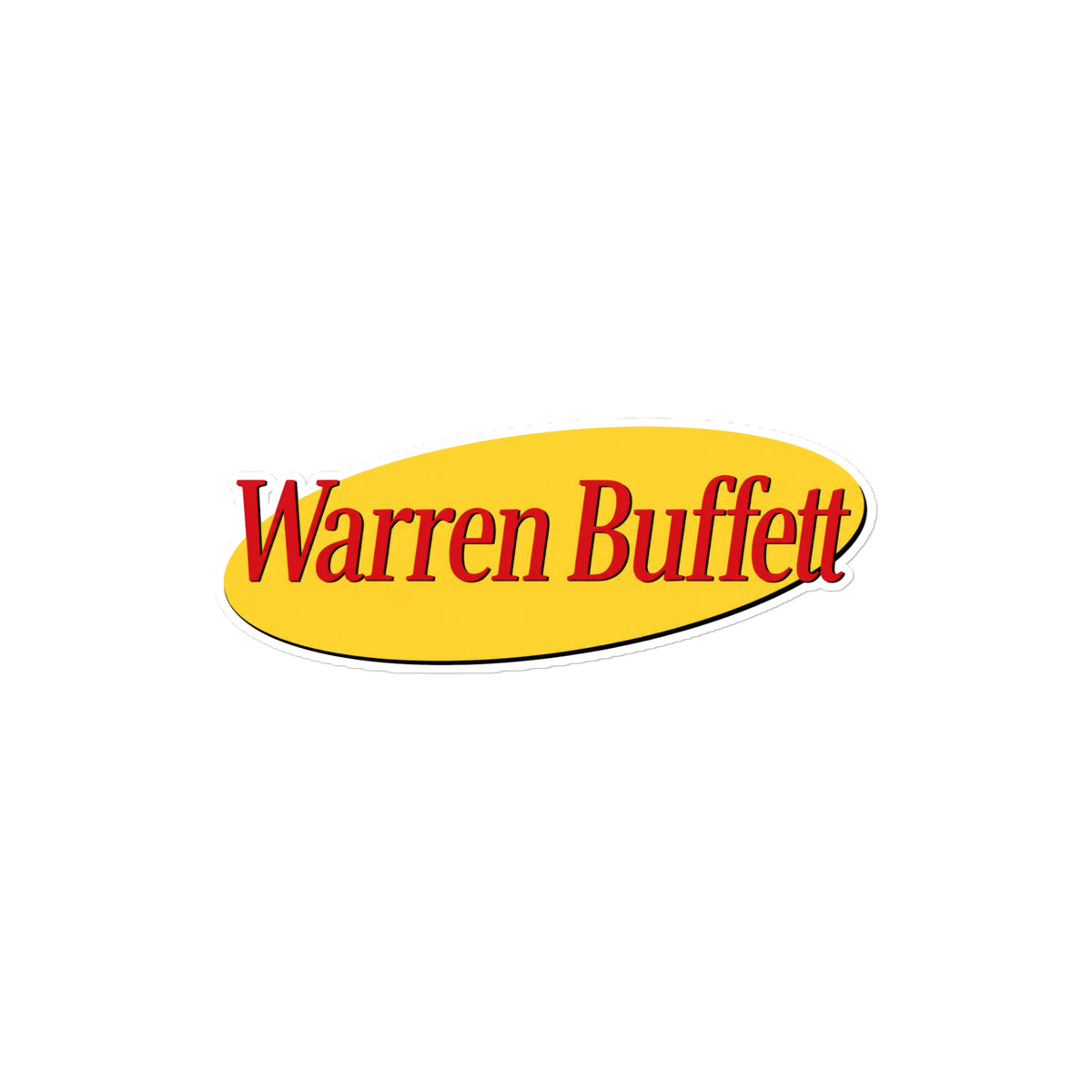 Warren Buffett value-investing kiss-cut sticker