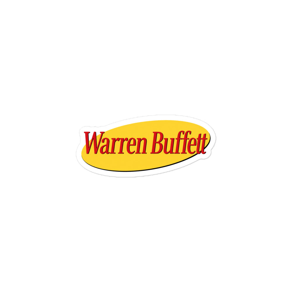 Warren Buffett value-investing kiss-cut sticker