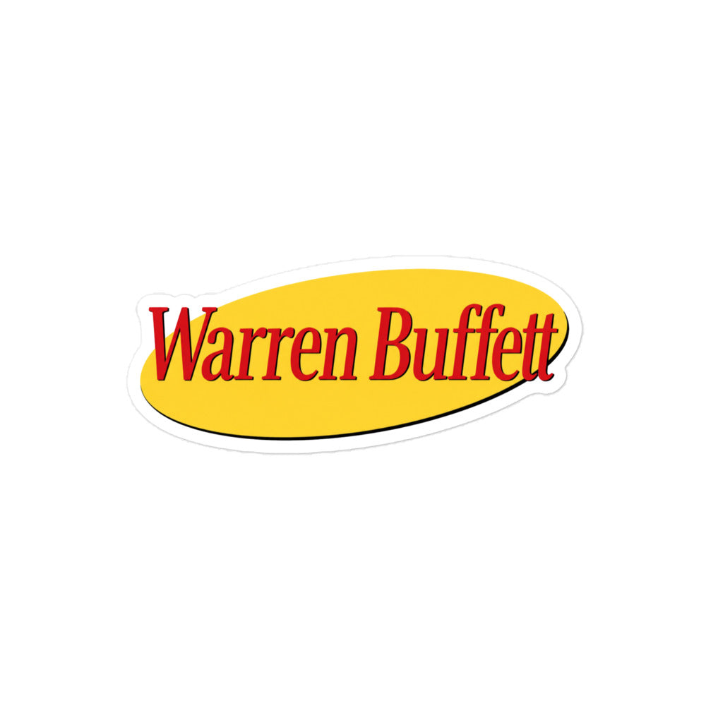 Warren Buffett value-investing kiss-cut sticker