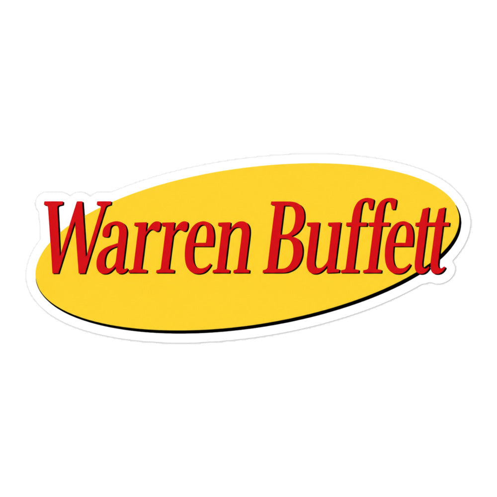 Warren Buffett value-investing kiss-cut sticker