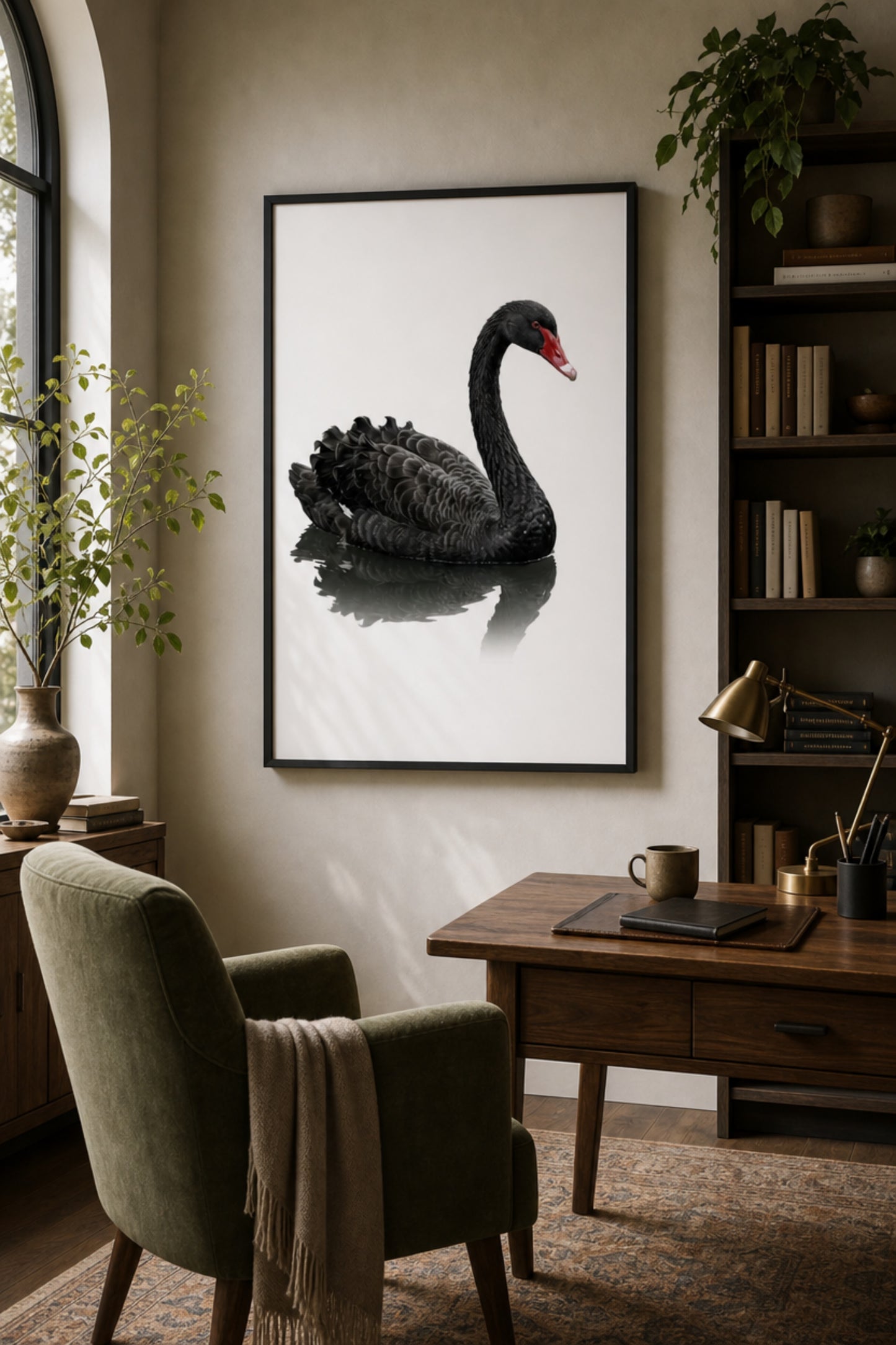 "Black Swan" finance matte poster