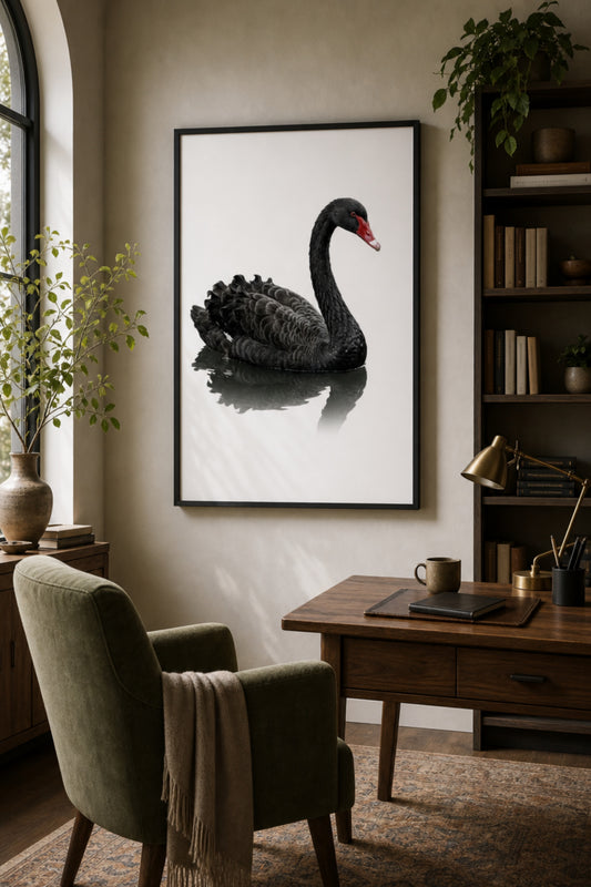 "Black Swan" finance matte poster
