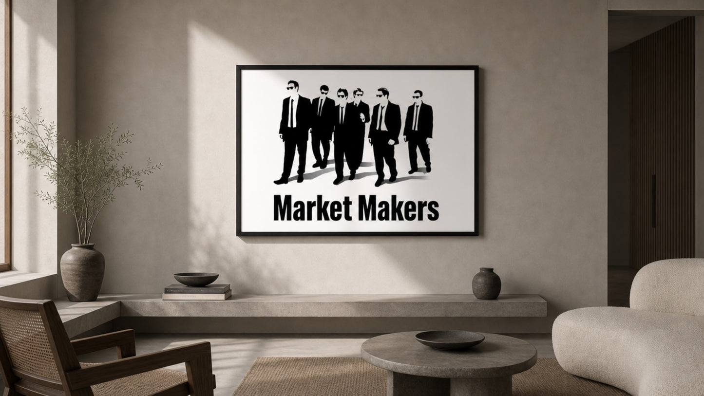 "Markets Makers" Reservoir Dogs-inspired trading matte poster