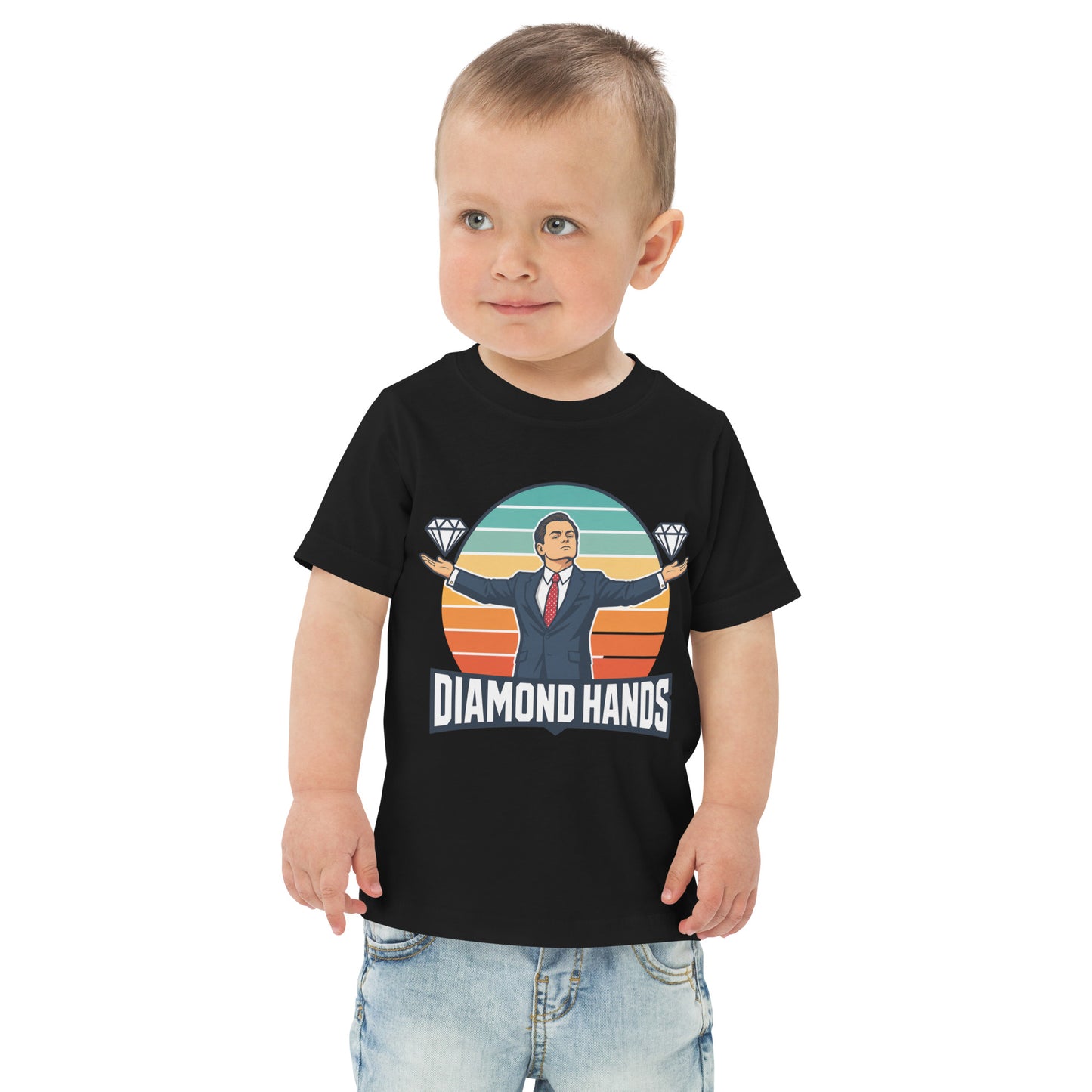 Toddler t-shirt with a diamond hands design