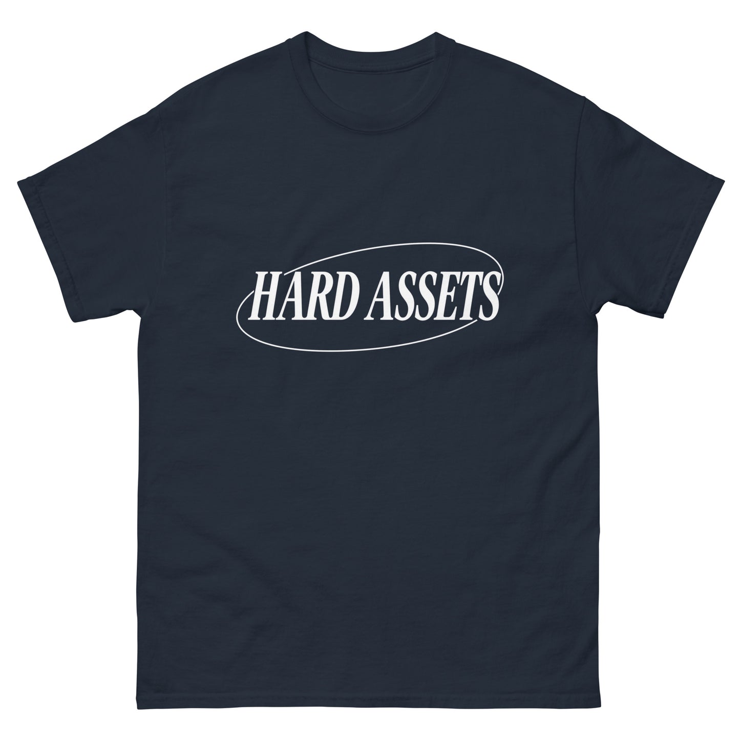 Unisex cotton t-shirt with Hard Assets commodity investing design