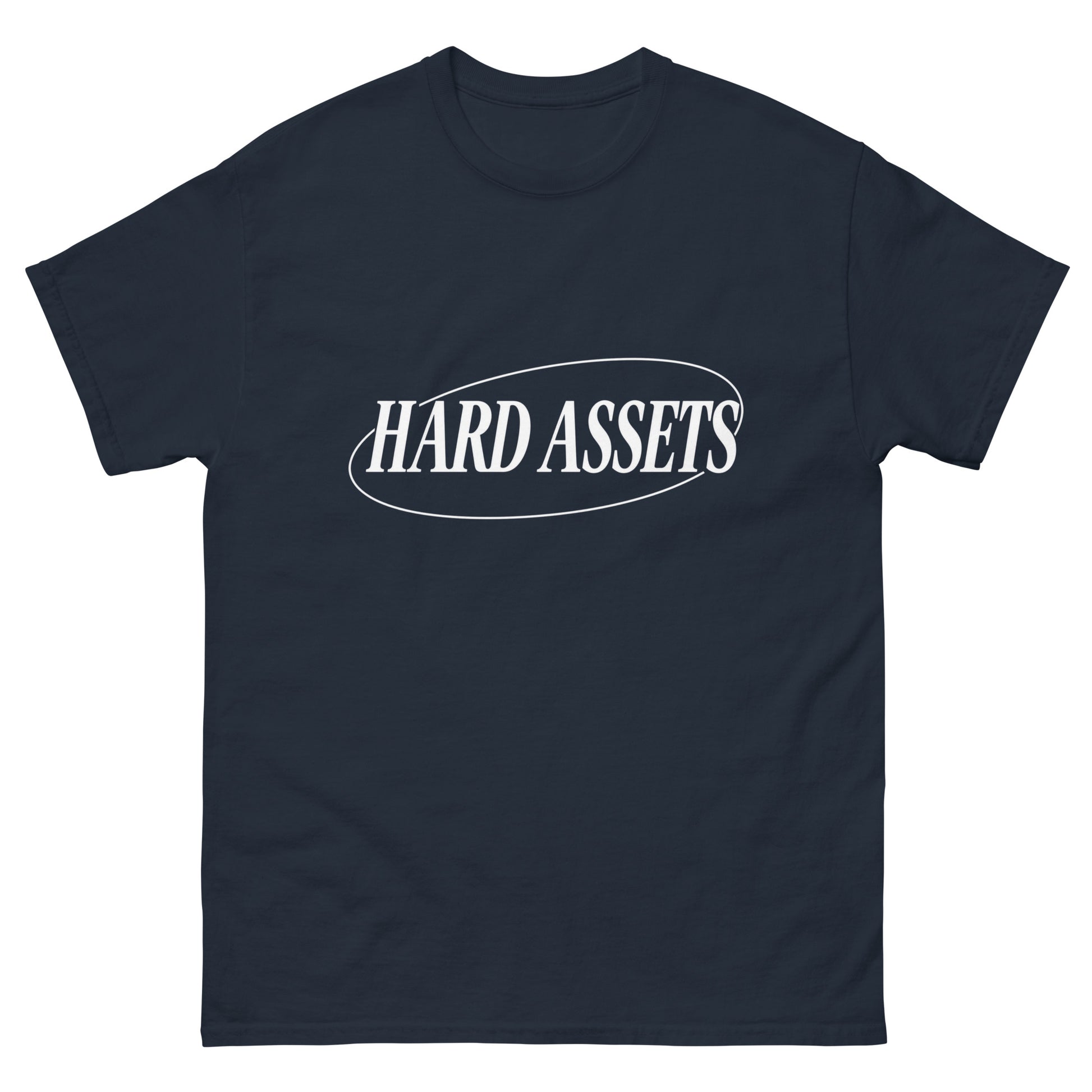 Unisex cotton t-shirt with Hard Assets commodity investing design