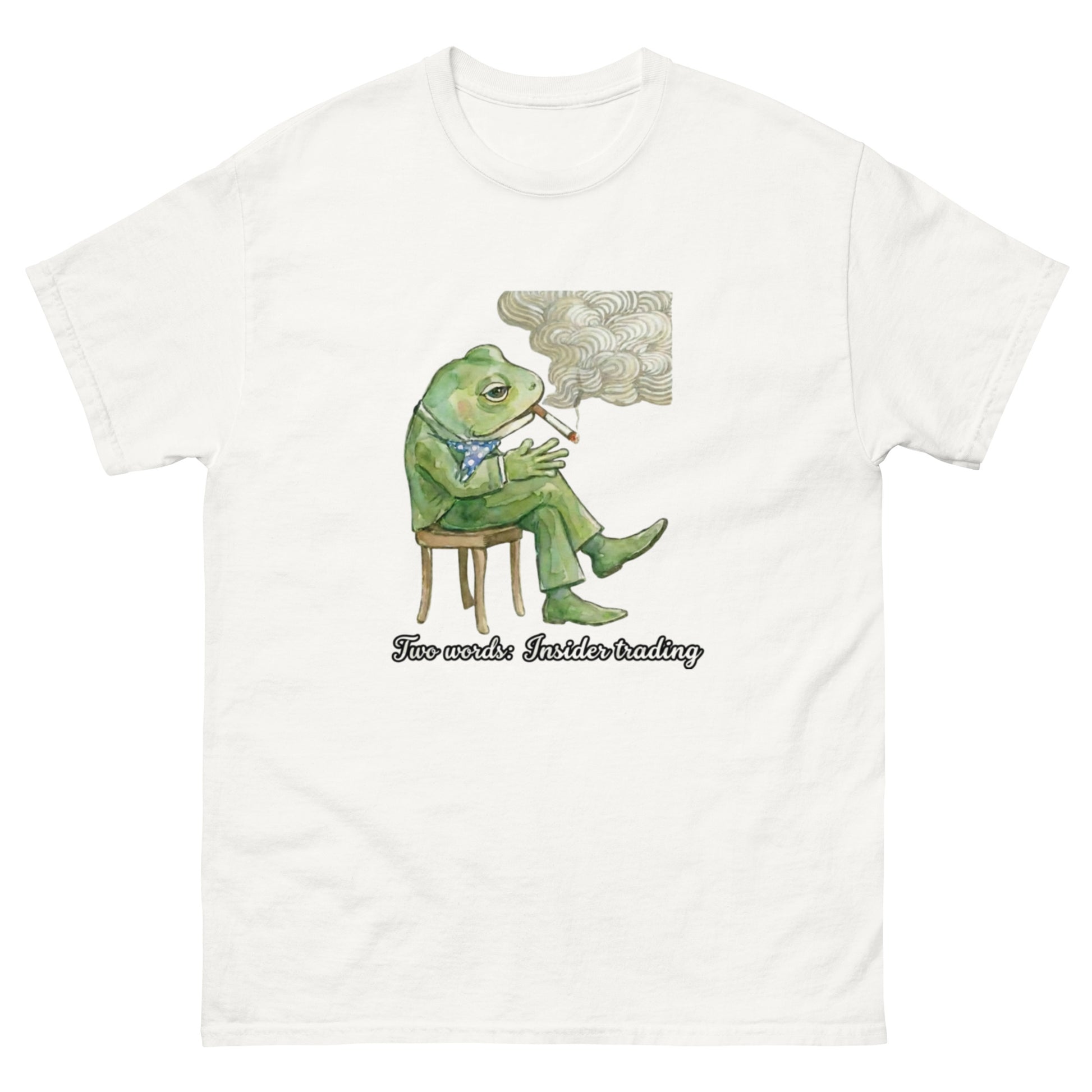 "Clever frog Insider Trading" finance-humor unisex t-shirt