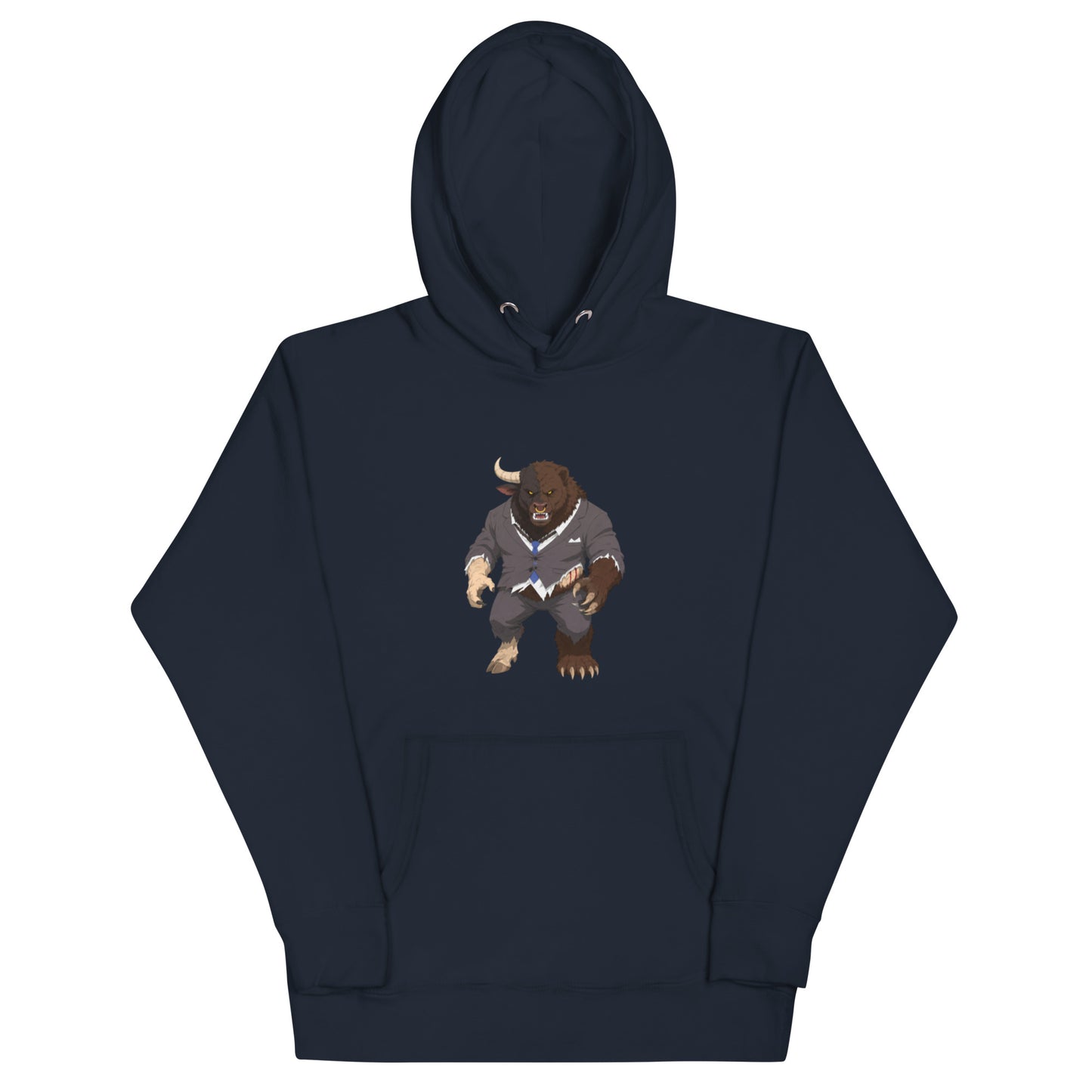 "Bull Bear Man" South Park ManBearPig-style unisex hoodie