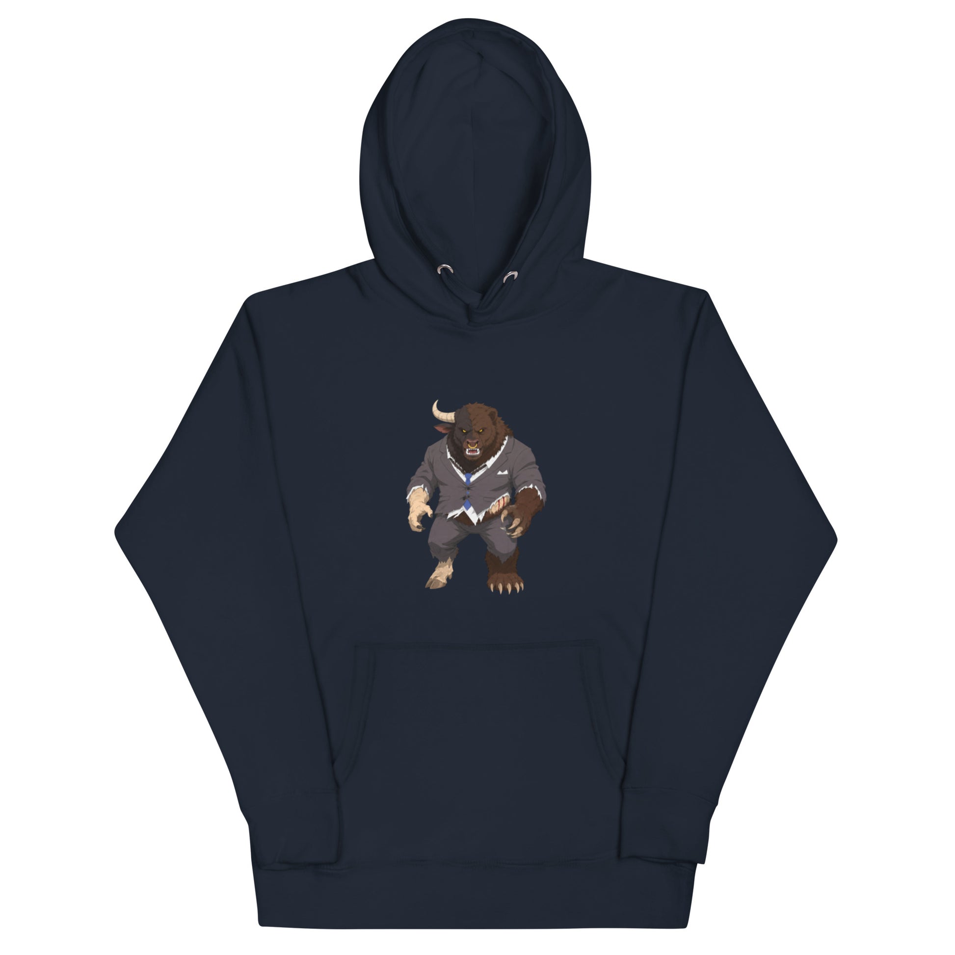 "Bull Bear Man" South Park ManBearPig-style unisex hoodie