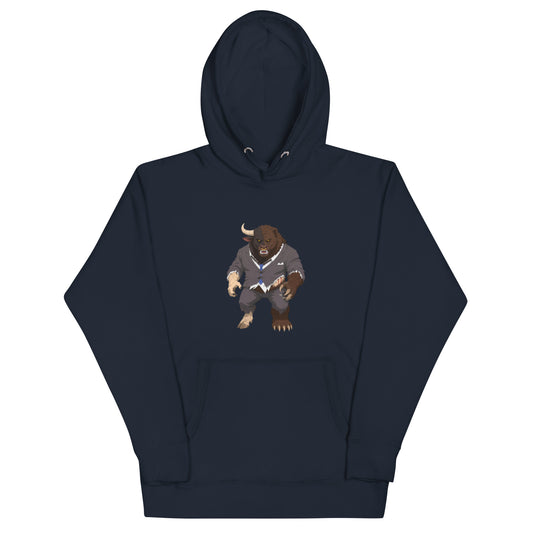 "Bull Bear Man" South Park ManBearPig-style unisex hoodie
