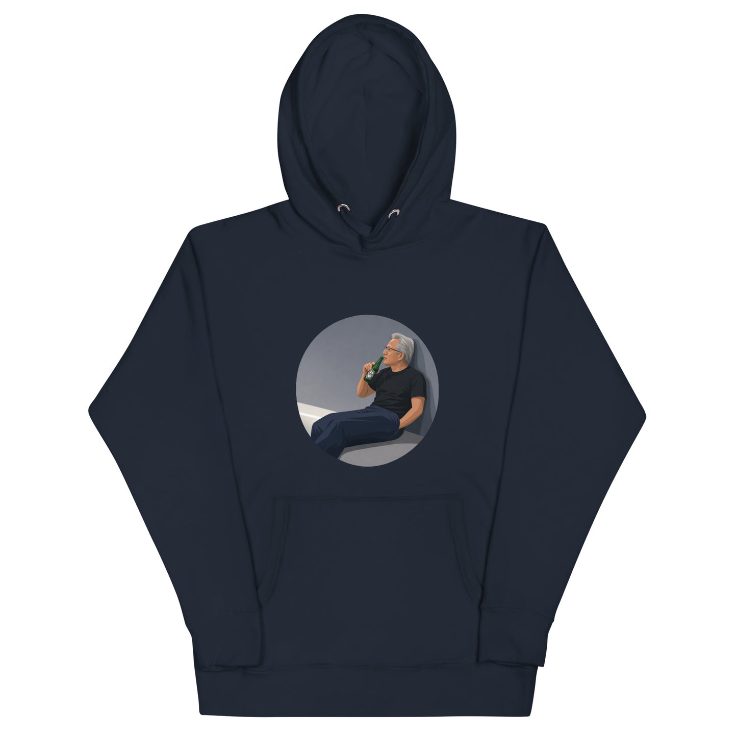 Jensen Huang Nvidia CEO drinking beer unisex hoodie