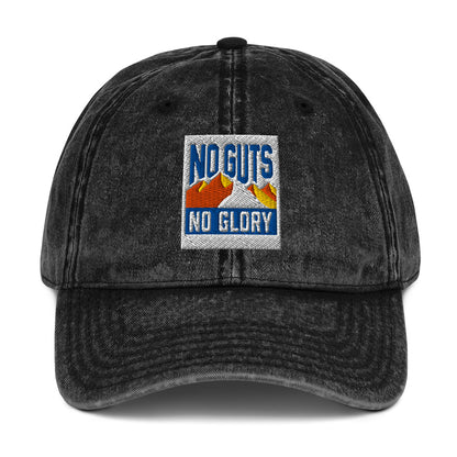 "No Guts No Glory" vintage cotton twill cap