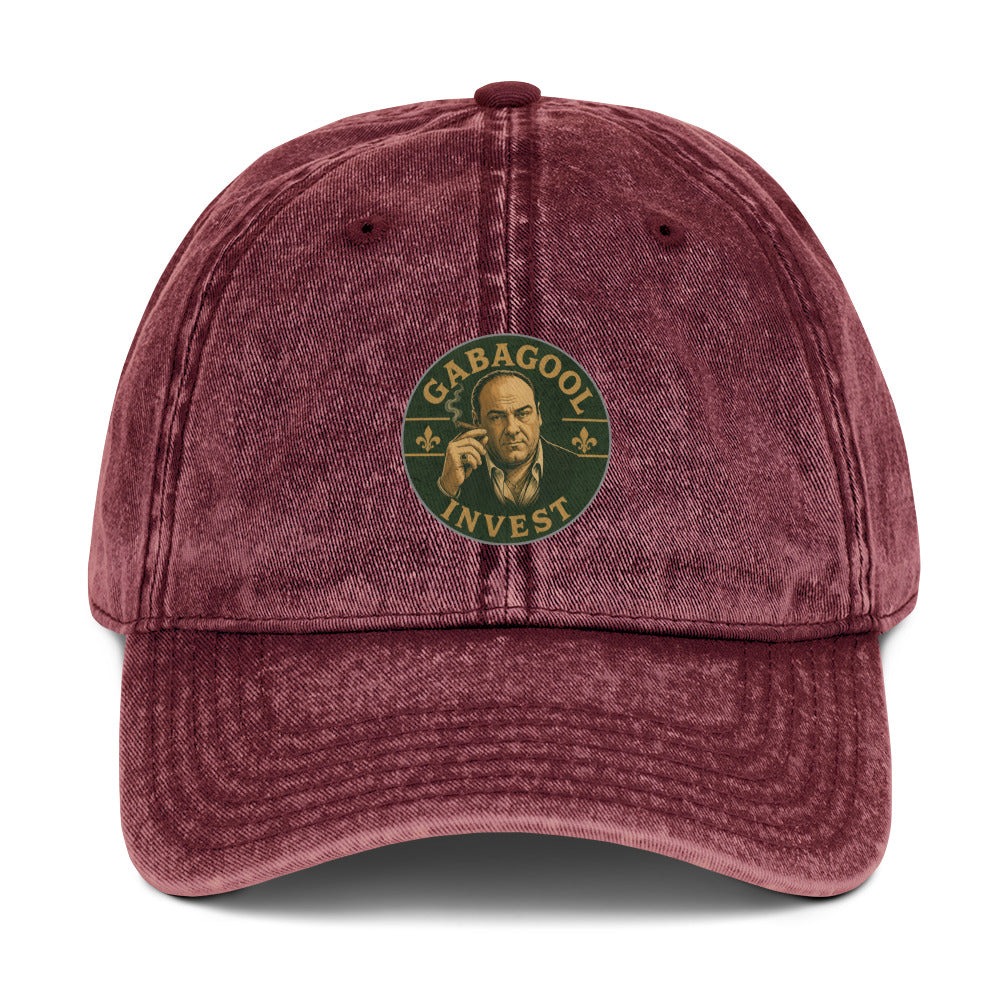 "Gabagool Invest" Sopranos-inspired vintage cotton twill cap