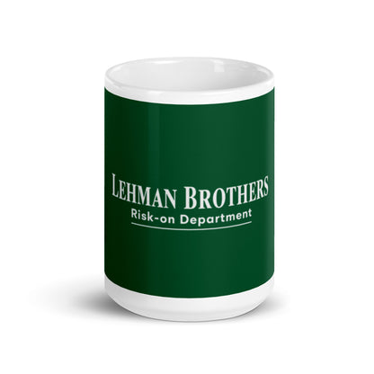 "Lehman Brothers Risk-on Department" ceramic mug