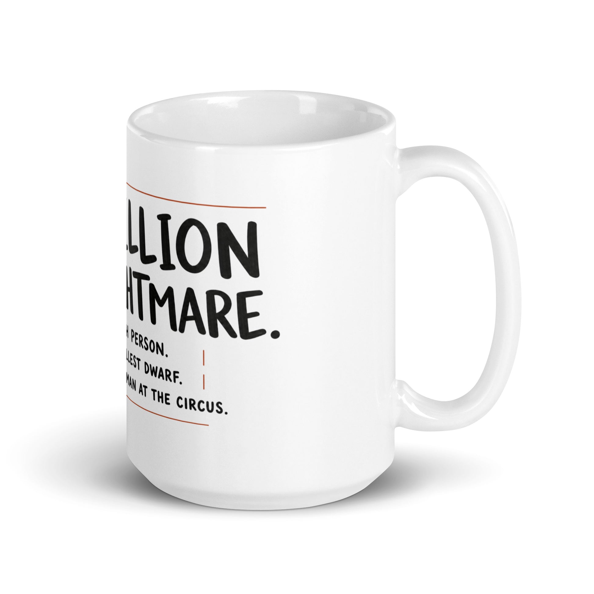"Five million is a nightmare" Succession quote text on a ceramic mug